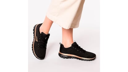 Skechers for women on white background.