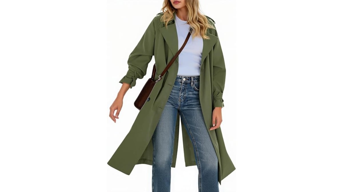 Gabardina 'oversize'.