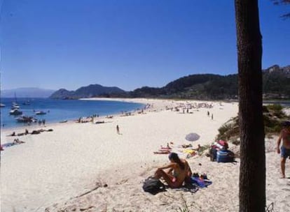 Playa de Rodas, en las islas Cíes (Vigo).