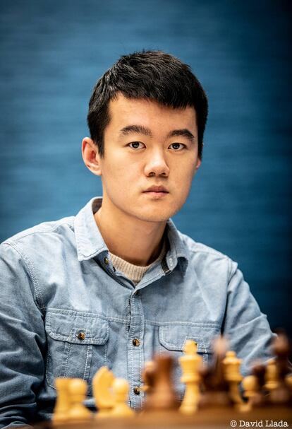 Liren Ding, durante el torneo de Lovaina (Bélgica), en 2018