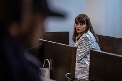 La activista polaca proaborto Justyna Wydrzynska, este martes durante el juicio en Varsovia.