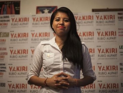 Yakiri Rubio, candidata a la Asamblea del DF, en su casa.