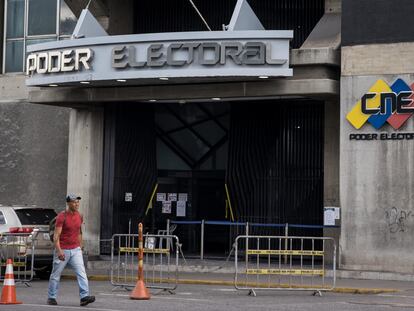 El Consejo Nacional Electoral, en Caracas, (Venezuela).