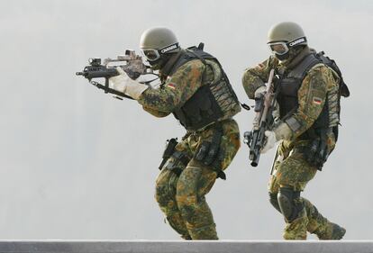 Soldados de las fuerzas especiales del Ejército alemán durante unas maniobras en Calw, al sur de Alemania.