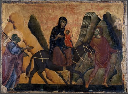 'La huida a Egipto' (1280) de Guido de Siena. 