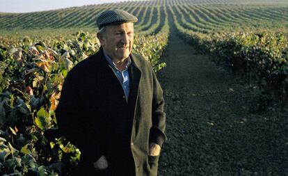 Alejandro Fernández, creador del Grupo Pesquera, fogografíado en uno de sus viñedos en 2006.