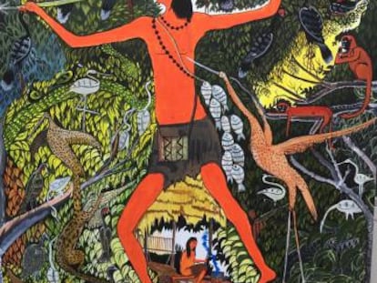 'Escena de un cazador asháninka' (2016), de Wilberto Casanto.
