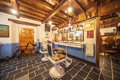 La barbería del museo etnográfico “Pepe El Ferreiro” en Grandas de Salime. Fotografía proporcionada por el museo.