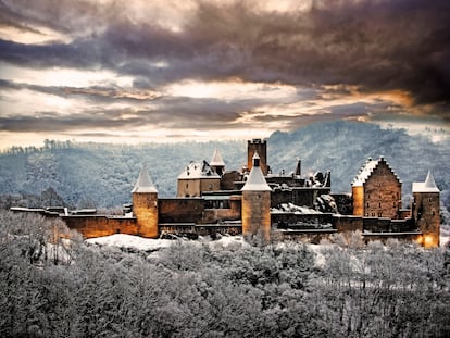 Vista del castillo de Bourscheid, en el noreste de Luxemburgo.