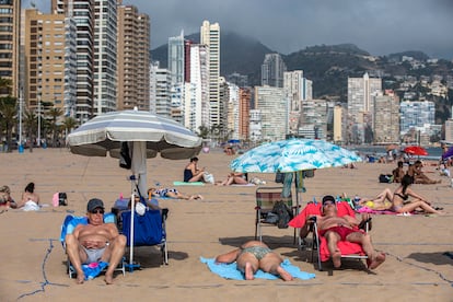 Playa de Levante de Benidorm, en el mes de junio.