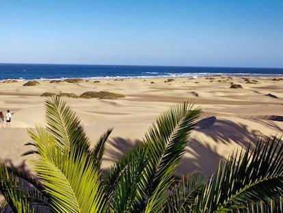 La playa de Maspalomas, en Gran Canaria.