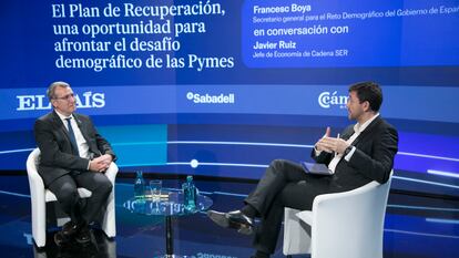 Francesc Boya, secretario general para el Reto Demográfico del Gobierno de España, en conversación con Javier Ruiz, jefe de Economía de Cadena SER.