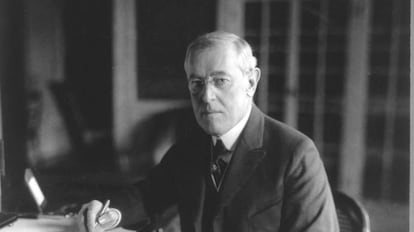 Retrato de Woodrow Wilson, vigésimo octavo presidente de Estados Unidos.