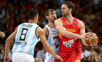 Pau Gasol, en el partido contra Argentina.