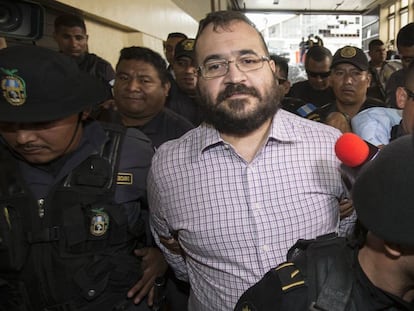 El exgobernador Javier Duarte, en Guatemala.