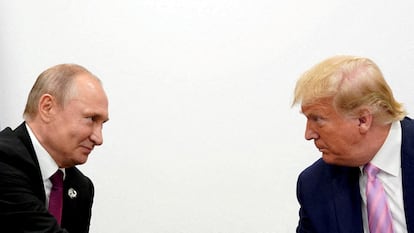 Donald Trump y Vladimir Putin, en el G20 de Osaka, en 2019.