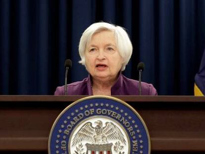 La presidenta de la Fed, Janet Yellen