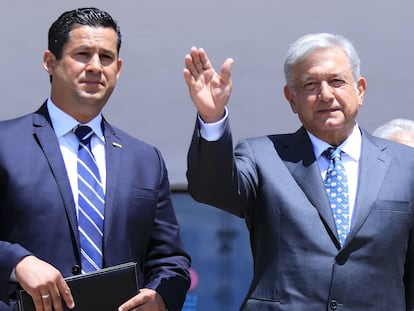 El presidente Andrés Manuel López Obrador y el gobernador de Guanajuato, Diego Sinhue Rodríguez, en una fotografía de archivo.