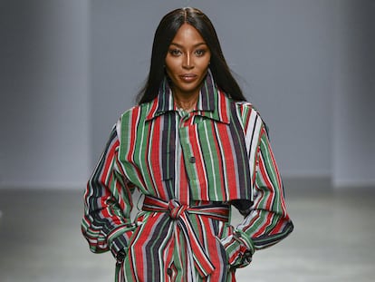 Naomi Campbell, en la semana de la moda de París, en febrero de 2020.