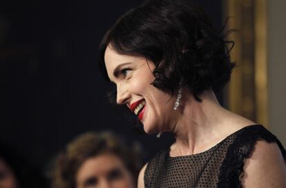 Una de las protagonistas de la serie 'Downton Abbey', la actriz Elizabeth McGovern, también estuvo entre los invitados.