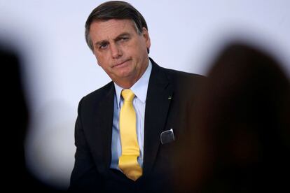 Jair Bolsonaro durante una ceremonia en el Palacio de Planalto, el 19 de octubre.