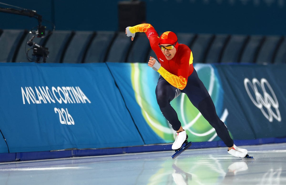 Daniel Milagros estrena el historial de España en el patinaje de velocidad de los Juegos Olímpicos de invierno