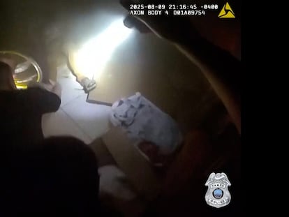 Rescate de un hombre en Tampa, Florida, el 9 de agosto 2025.