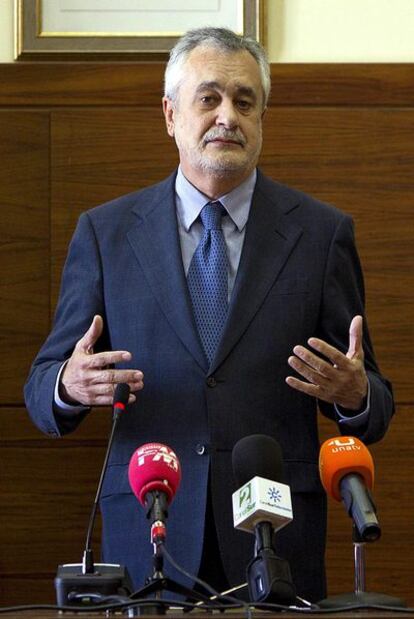 José Antonio Griñán, ayer en Chiclana de la Frontera.