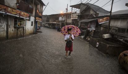 El barrio de Muara Baru en Yakarta es conocido por sus habituales inundaciones.