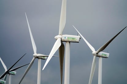 Turbinas de aerogeneradores de una planta de Iberdrola en Andalucía.