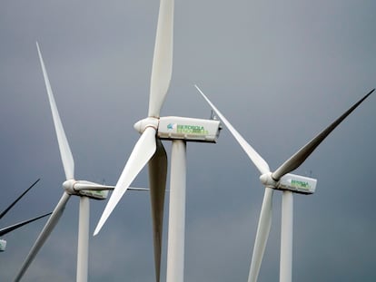 Turbinas de aerogeneradores de una planta de Iberdrola en Andalucía.