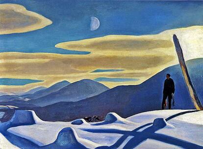 <i>El trampero</i> (1921), leo sobre lienzo de Rockwell Kent (1882-1971).