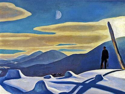 <i>El trampero</i> (1921), óleo sobre lienzo de Rockwell Kent (1882-1971).