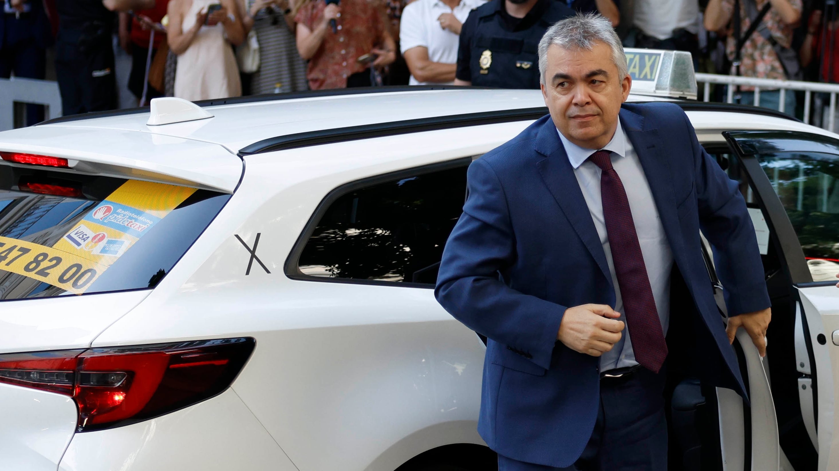 El exdirigente del PSOE Santos Cerdán, a su llegada al Tribunal Supremo a declarar el pasado 30 de junio.