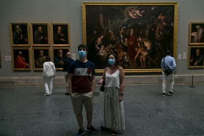 Reapertura del Museo del Prado tras el confinamiento del año pasado, en junio de 2020.