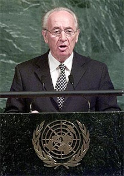 Peres, durante su discurso ante la ONU.