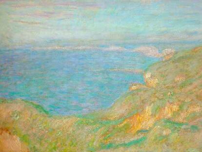 <i>Acantilados cerca del Dieppe, </i>de Claude Monet, una de las obras recuperadas.