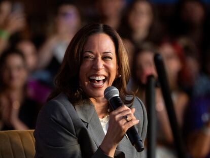 Kamala Harris en un acto en favor del derecho al aborto  en Phoenix, Arizona, el 24 de junio pasado.