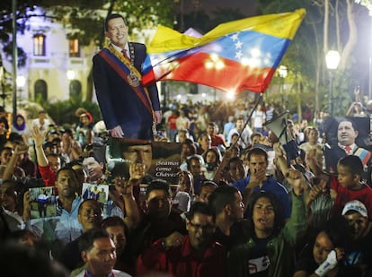 Concentración en Caracas la noche del martes.