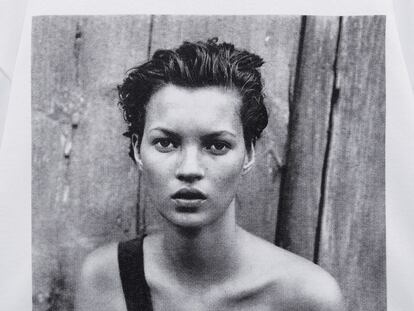 Una de las imágenes de la colección: Kate Moss fotografiada por Peter Lindbergh.