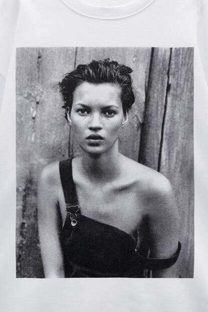 Una de las imágenes de la colección: Kate Moss fotografiada por Peter Lindbergh.