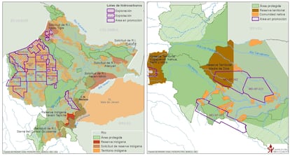 En las regiones peruanas de Loreto y Madre de Dios, lotes hidrocarburíferos existentes y en promoción se superponen con territorios de pueblos en aislamiento.