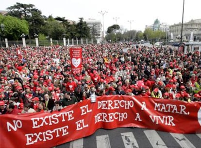 Marcha en Madrid contra la reforma de la ley del aborto