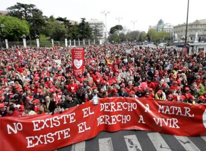 Marcha en Madrid contra la reforma de la ley del aborto