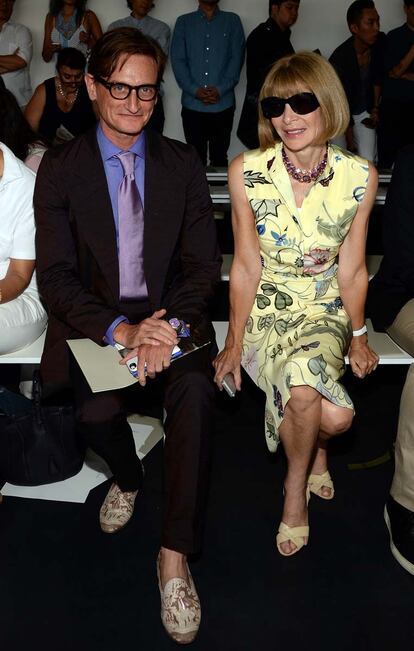 Hamish Bowles y Anna Wintour.