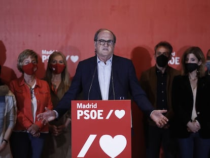 Ángel Gabilondo, en una comparecencia sin preguntas tras el peor resultado del PSOE en unas autonómicas madrileñas.