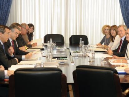 Un momento de la reunión de hoy del Consejo Vasco de Finanzas.