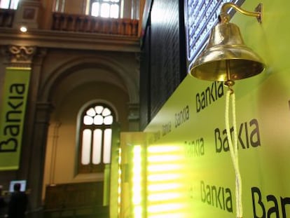 Bankia, durante su salida a Bolsa. 