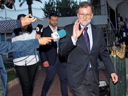 Mariano Rajoy, expresidente del Gobierno, el pasado octubre en Santa Pola.  