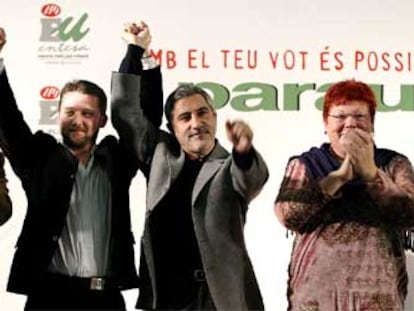 El candidato de IU, junto al cabeza de lista de la formación por Alicante, Francisco Lizante.